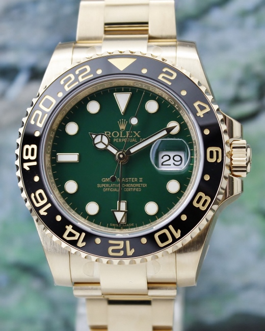 (image for) ROLEX 18K YELLOW GOLD GMT MASTER II PERPETUAL DATE / 116718 LN